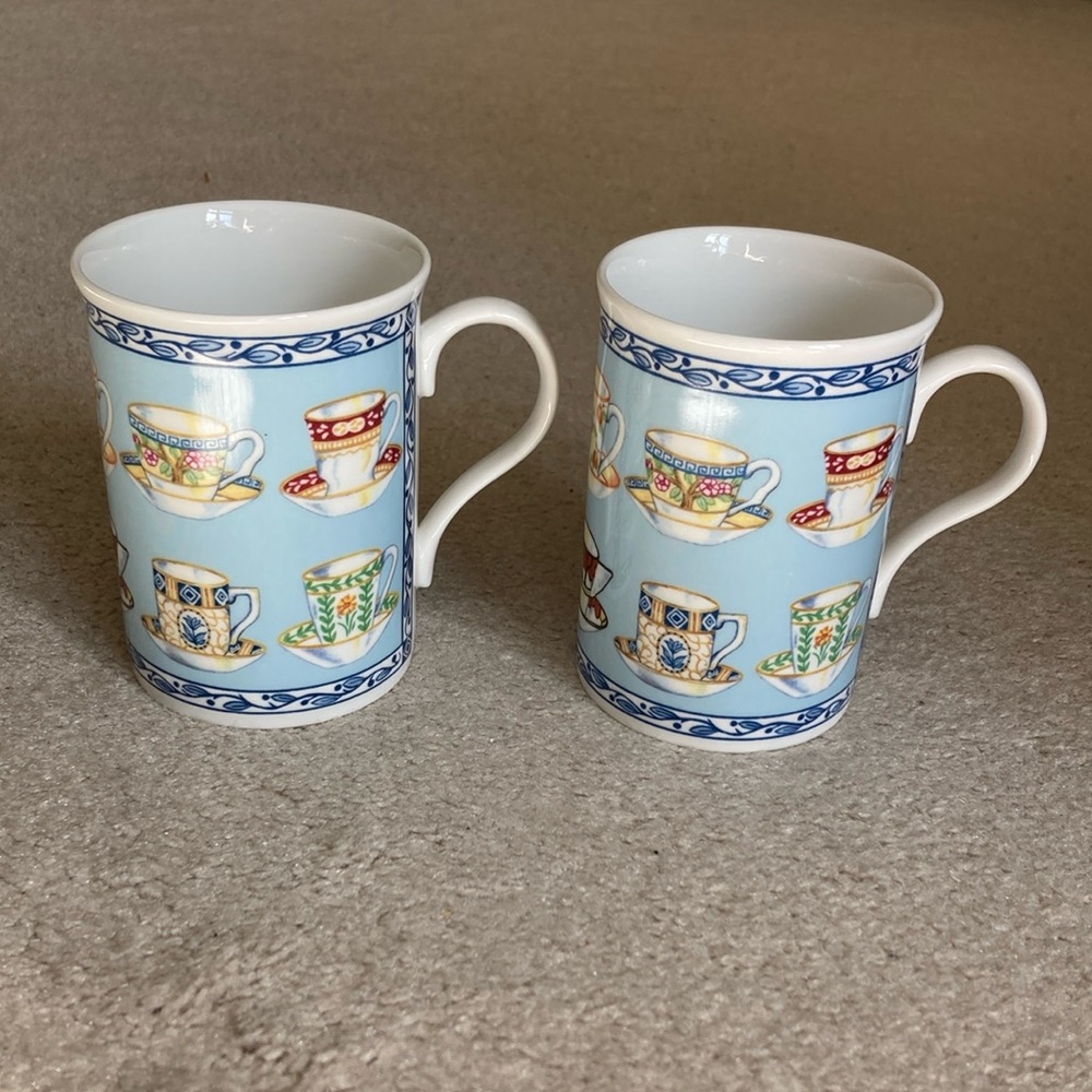 2 Crown Trent china limited (fine bone) with teacup design